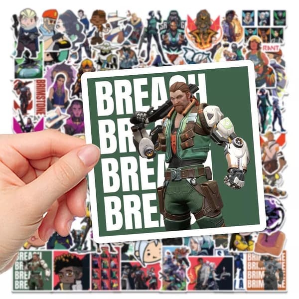 50X Valorant Video Game Characters Stickers Laptop Scrapbook Hydro Flasks Telefon
