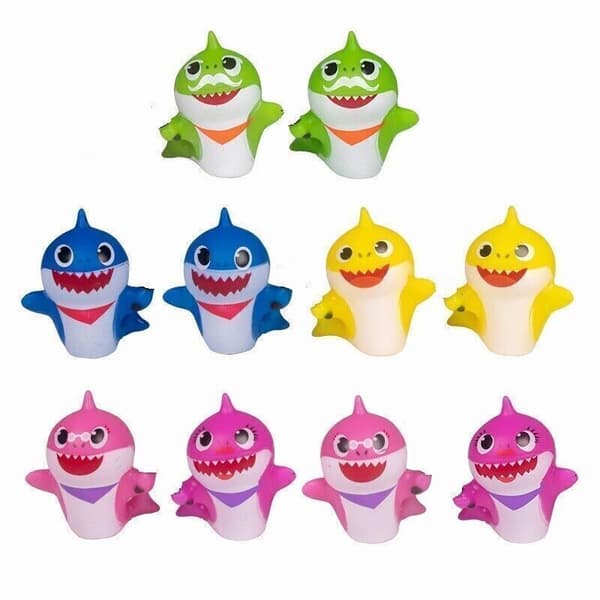 8 st Tecknad BABYSHARK Tårtdekoration Actionfigur Leksaker Dekoration Fest Barnpresent