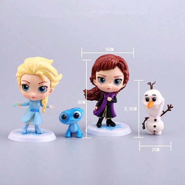 4st Frozen Princess Cake Toppers Elsa Olaf Anna Set Disney Toy Topper