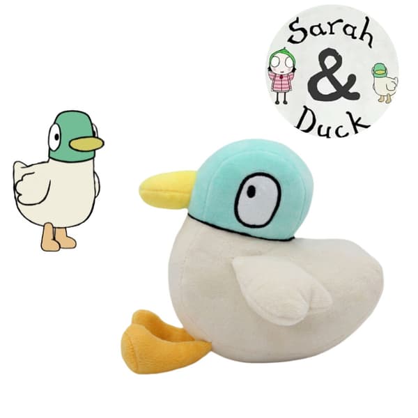 Sarah And Duck Plyschleksak BBC TV Mjukt Gosedjur Barnpresent 18cm