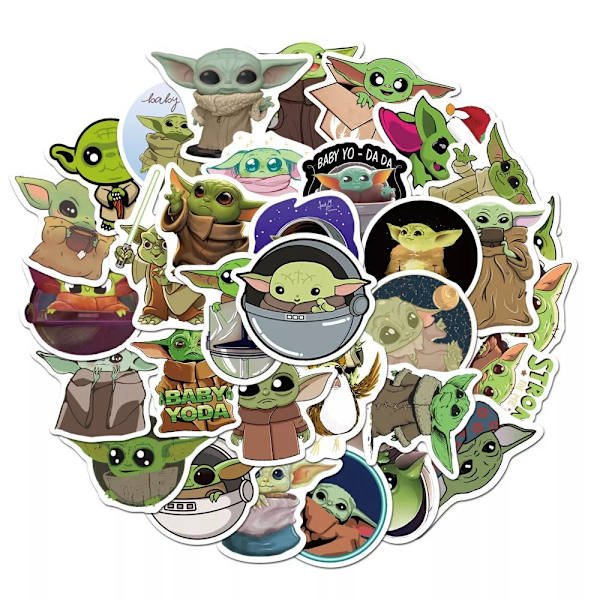 NYA 50 st Star Wars The Mandalorian & Grogu Baby Yoda Stickers Laptop Skateboard