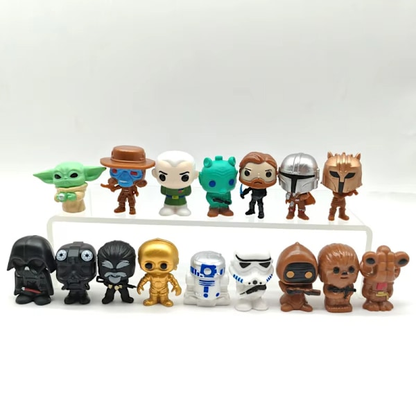 16 st/set Star Wars Anime Mandalori Figur Action Darth Vader Leksaker Modell Gåva