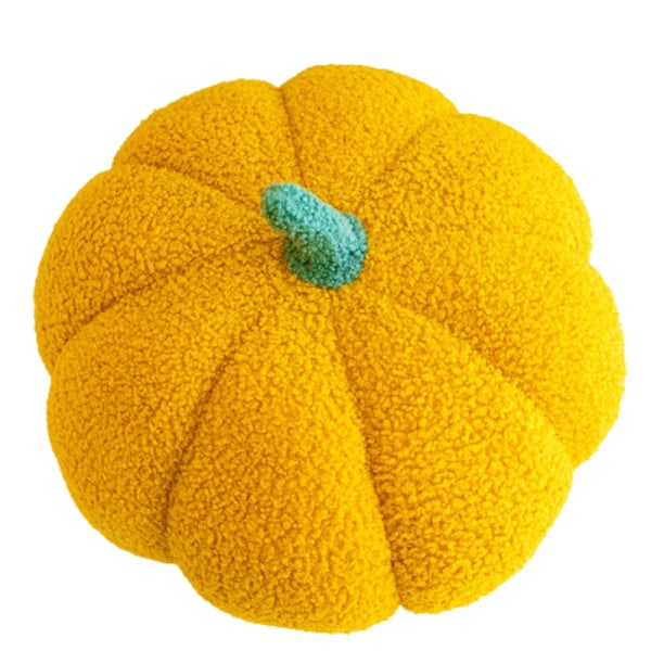 Imiterad pumpa kudde Halloween plyschleksaker Heminredning Julklappar Yellow 25CM