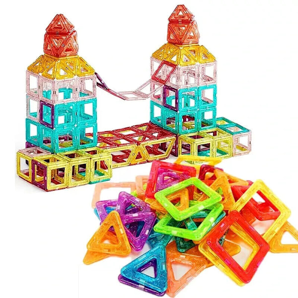 Leksaker för barn 4-12 år 50 DIY Magnetiska Byggklossar Konstruktionsset mitt
