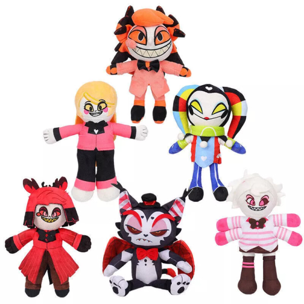 Hazbin Hotel Anime Angel Dust Fizzarolli Alastor Fat Nuggets Dolls Plysch Plysch F