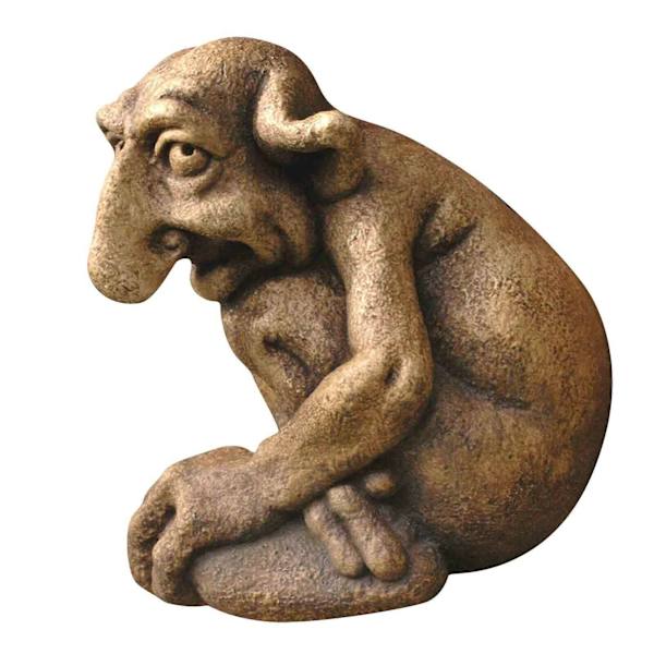 Gargoyle Staty prydnad busig hus Buddy Trädgård Patio Figurine Dekor