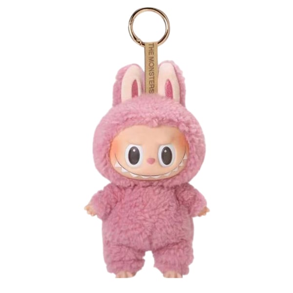 LABUBU The Monsters Etciting Macaron Plyschdockor Nyckelring Leksak Blind BoX Gåvor C
