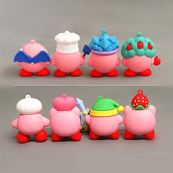 Anime Kirby-spel Söt tecknad rosa Kirby Waddle Dee Doo Samla dockor Minileksaker White