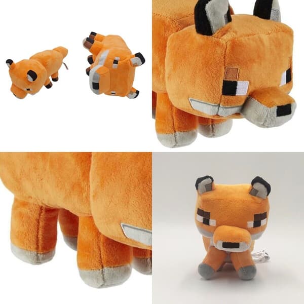 45cm Minecraft Mjukdjur Räv Gosedjur Docka MC Plyschleksak Present Barn Pojke Räv