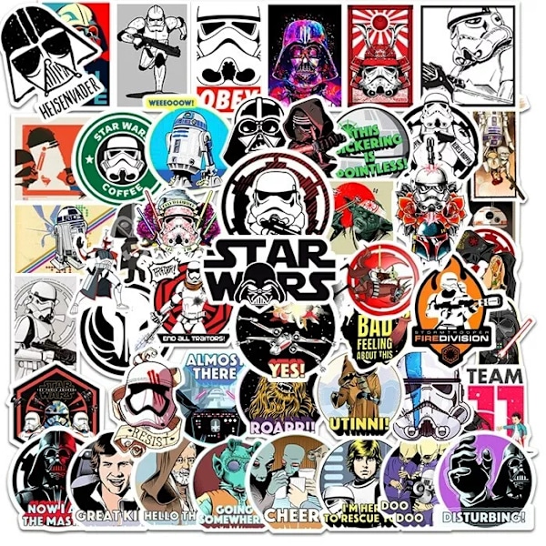 NYA 50ST STAR WARS EMPIRE STRIKES BACK JEDI DARTHVADER CHEWBACCA R2D2 KLISTERMÄRKAR