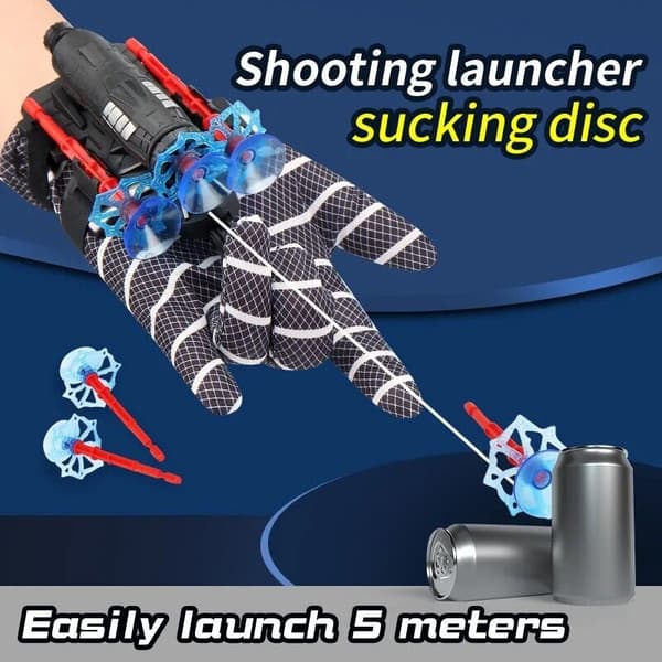 Spiderman Web Shooter Leksak för Barn Cosplay Launcher Spider Silk Handske Handledslansering Red Glove