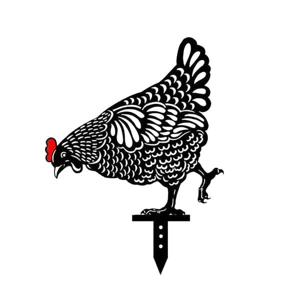 Trädgårdsprydnader Chicken Yard Art Trädgård Bakgård Gräsmatta Dekor Gåva Påsk Dekor 5pcs