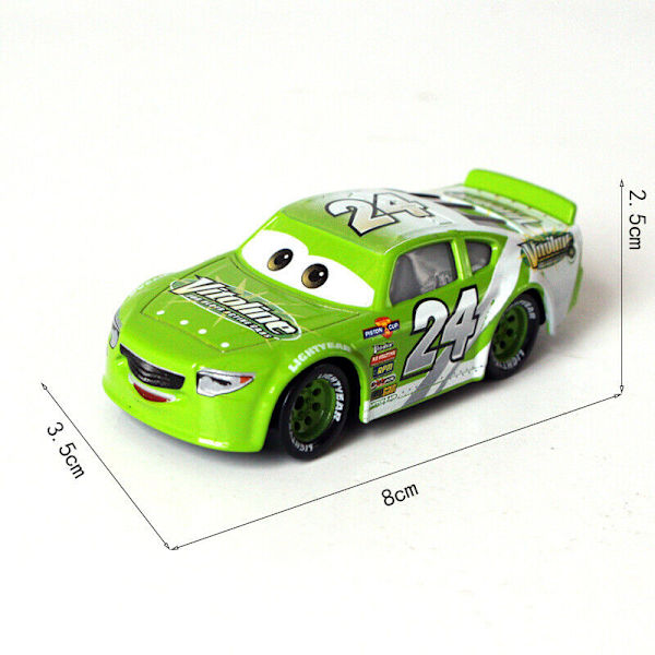 Disney Pixar Bilar 3:e Lot Lös Blixten McQueen 1:55 Diecast Modellbil Leksaker No. 24 of the third generation