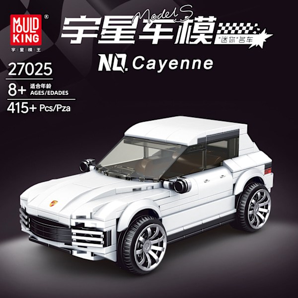 Mould King Mini Bilmodell Set Sportfordon Byggsats 80 Bilar Samlarobjekt 27025 Cayenne With retail box and acrylic box