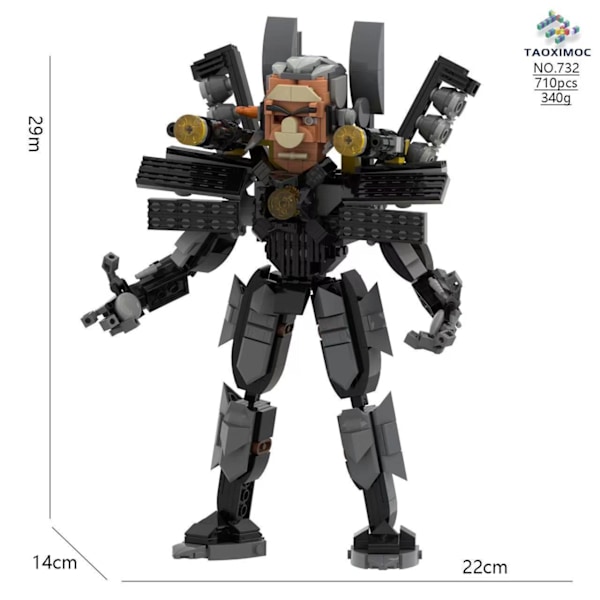 MOC Skibidi Toalett Byggklossar Set Titan Speakerman Cameraman Tvman Klossar 79