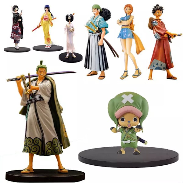 One Piece Action Figur Luffy Robin Kiku Nami Usopp Chopper Sanji Zoro modellleksak Usopp
