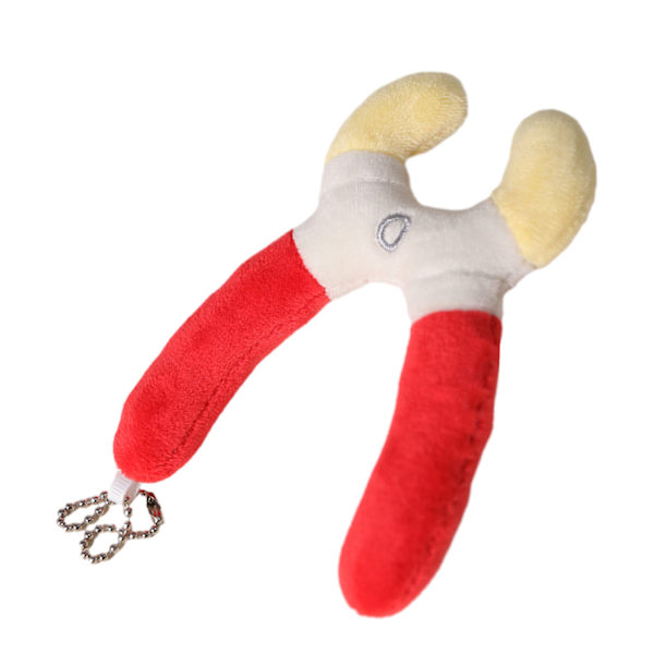 Mjukt Gosedjur Verktyg Skruvmejsel Tång Hammare Skiftnyckel Skruv Plyschdocka yellow+white+red # 1 PC