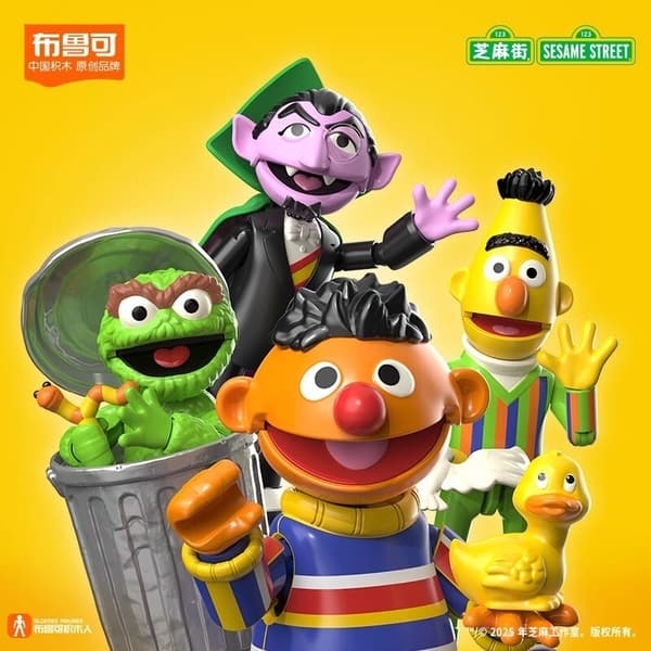 Blokees Sesame Street Modell Actionfigurer Ernie Bert Oscar Greve von Count Gåva G