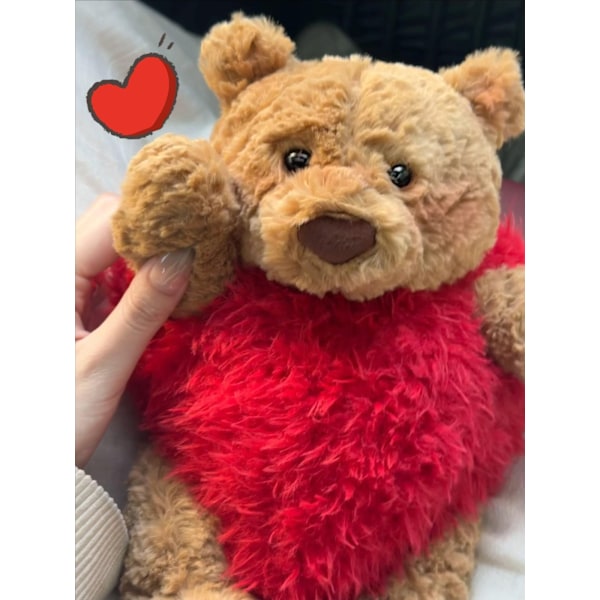 Jellycat Bartholomew Bear 26cm Ultra Mjuk Plysch Heartthrob Edition BNWT leksak