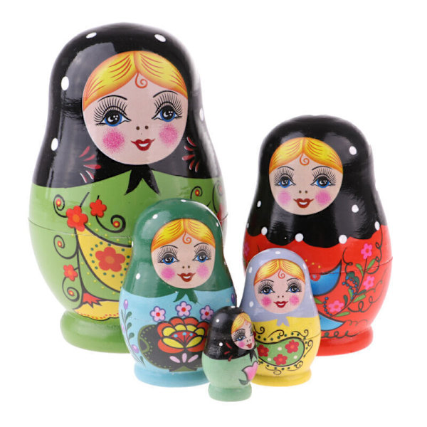 Dockor Ryska häckande docka Ryska häckande Stapling dockor Dockor Leksaker Matryoshka