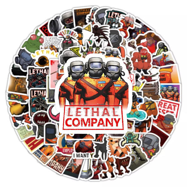100 st Lethal Company Steam Game Stickers Hydro Flask Laptop Notebook Skateboard