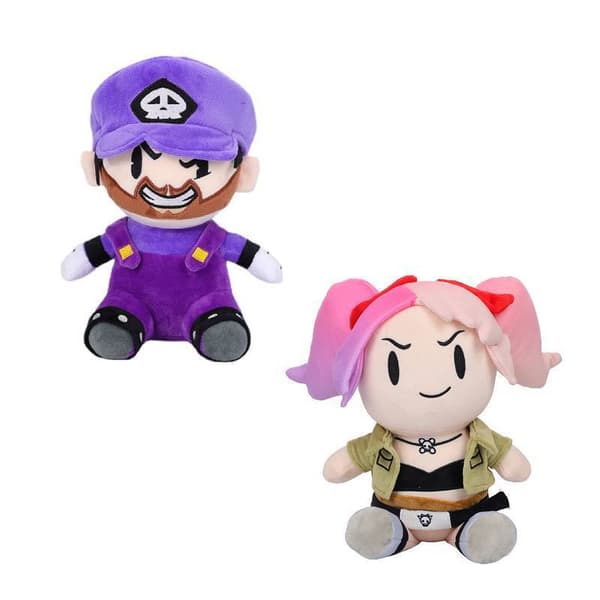 Mario SMG4 Super Bros Animation Lila fylld plysch tecknad docka actionfigur Pink