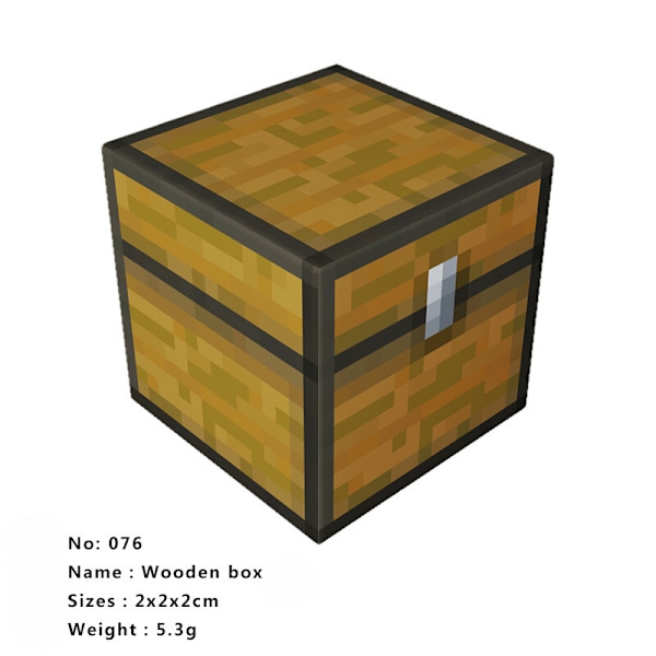 Rikt utbud av magnetiska block Minecraft-kuber DIY Byggleksaker Set 10 st 59 wooden box