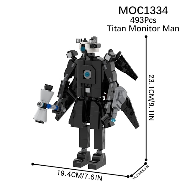 Mini Kameraman Modell Byggklossar Set för Skibidi Toalett MOC Klossar Leksaker Kit MOC1334