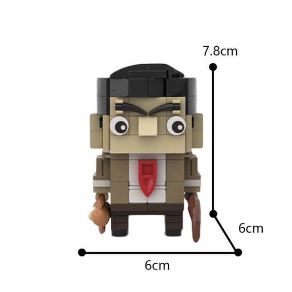 Moc Mr. Beaned Brickheadz Klassisk Film Byggklossar Set Modell