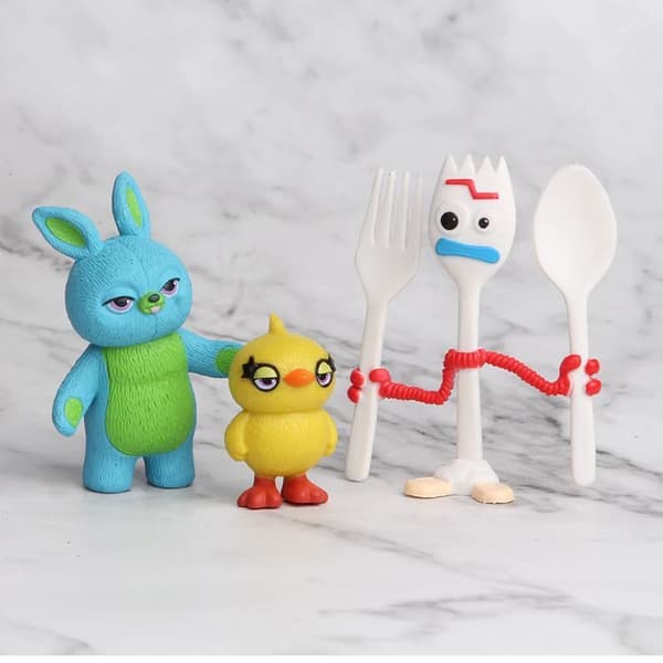 7 st/Toy Story 4 Woody Lightyear Alien Forky Buzz Bunny Figur Cake Topper Present