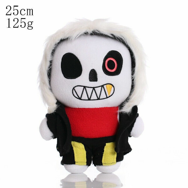 Deltarune Undertale Lancer Ralsei Asriel Plysch Figur Leksak Mjuk Fylld Docka Gåva Winter White Skull 25cm