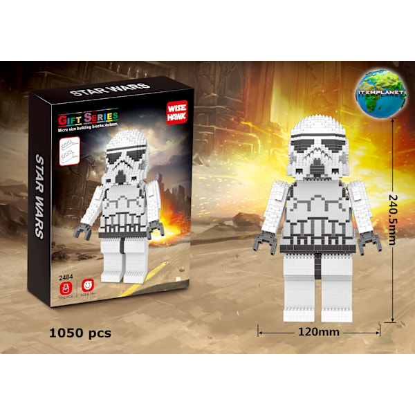 Actionfigurer Nano Mikro Byggklossar Samling Pedagogisk DIY Leksak Gåva Smurf