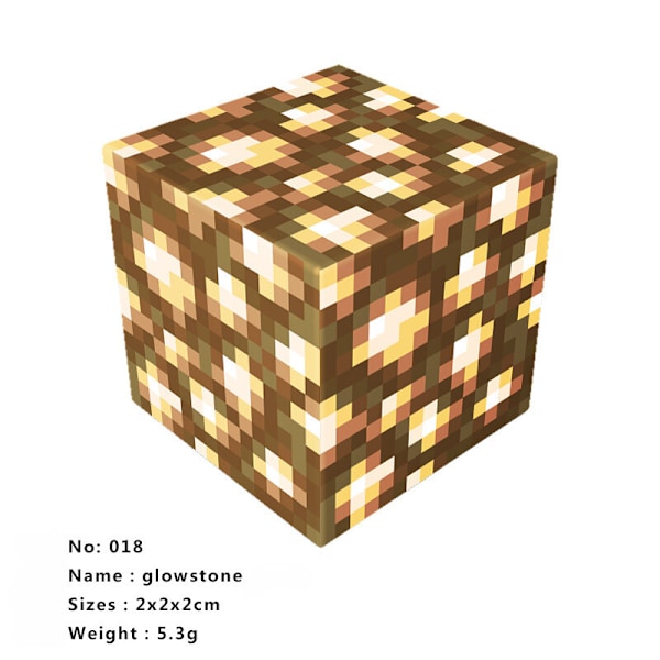 Rikt utbud av magnetiska block Minecraft-kuber DIY Byggleksaker Set 10 st 12 glowstone