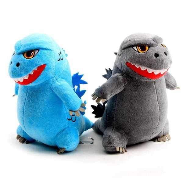 King Monster Godzilla Plyschleksak Mjuk stoppad djurdocka 8 figur present Blue 10cm