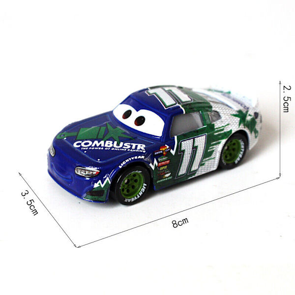 Disney Pixar Bilar 3:e Lot Lös Blixten McQueen 1:55 Diecast Modellbil Leksaker No. 11 of the third generation