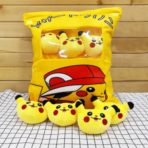 8st Mumsig plysch En påse med snackskuddar Djurdockor Leksaker Kudde Barnpresenter Pika 45CM*35CM