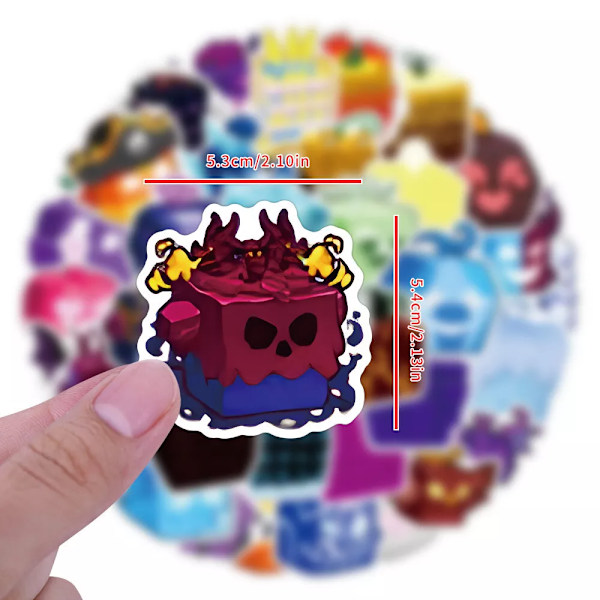50 st BLOX FRUITS Fan Collection Dekaler Stickers Gitarr Ipad Hydro Flask Graffit