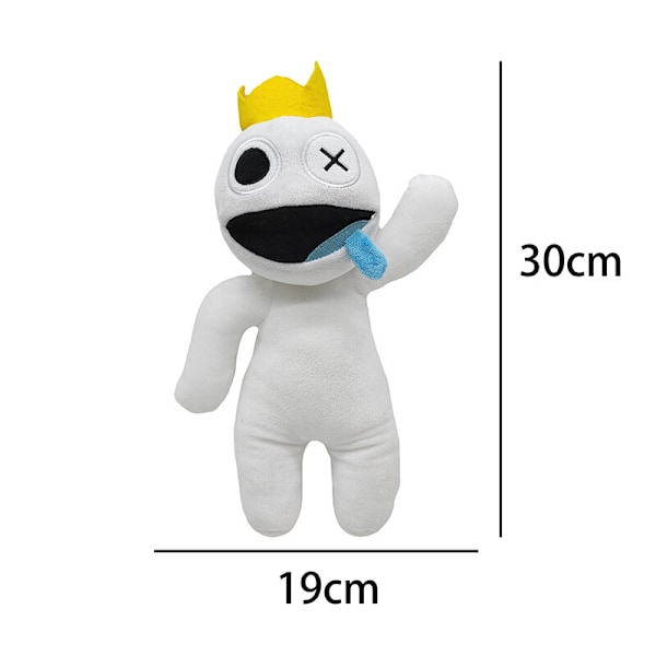 Rainbow Buddy Plyschleksak Vit Vän Barnkalas Present mjuk