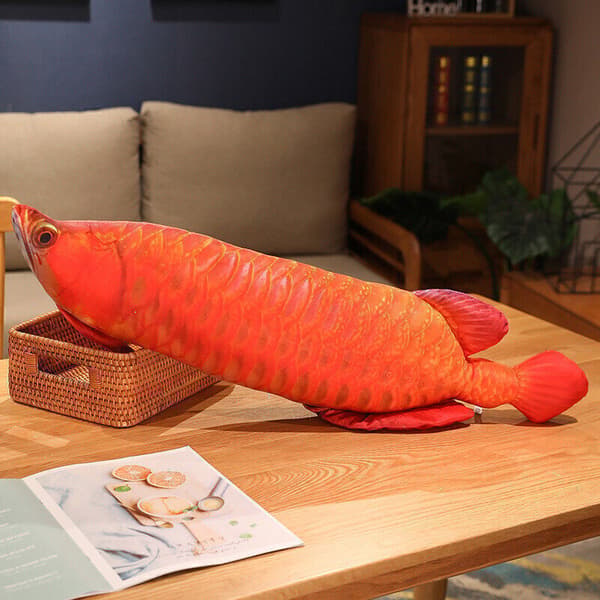 Fisk Ruda Mandarin Chub Mjuk Plyschleksak Teddy Fyllda Dockor Barn Bomull Gold dragon fish 30cm