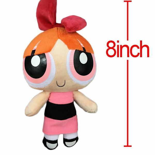 Tecknad Powerpuff Girl Doll The 1999 Network Set för barngåva 8" 4pcs Set