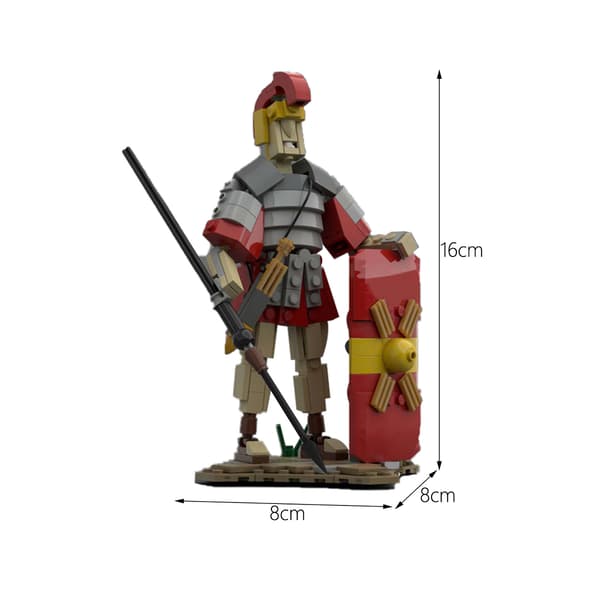 213 st Romersk Legionär Soldat Byggklossar 1:12 Skala Figurer Leksaker