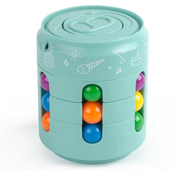 Magic Cube Dekompression Gyro Stress Reliever Leksaker Fidget Toy Plast Activity Rotating Spinner Cube (Green)