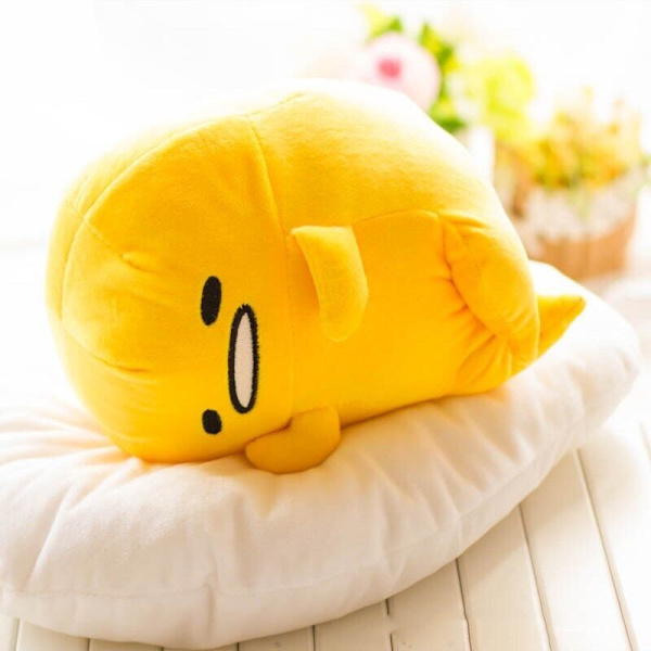 Söt Gudetama Lat Ägg Plyschleksak Äggula Bror Fylld Tecknad Kudde