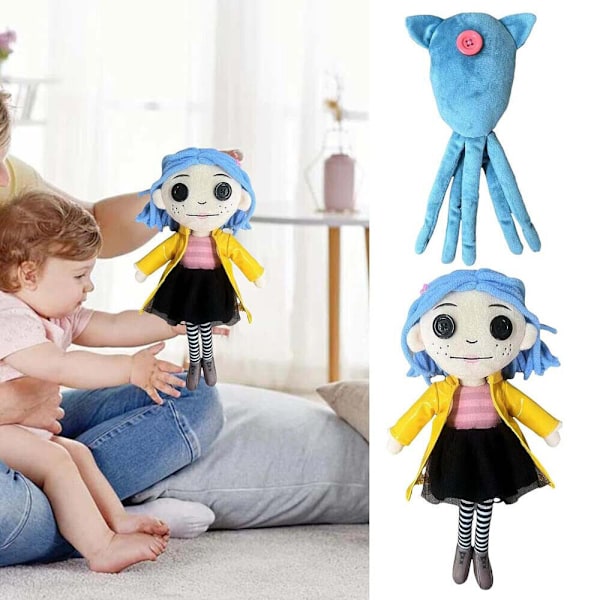 Premium Coraline Bläckfisk Plyschdocka Med Unik Karaktärsdesign För Mysig Gosleksak mjuk Octopus