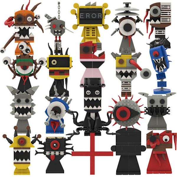 Nytt Incredibox Sprunki Figur Byggkloss Set Skräckspel Leksak av Tegelstenar Barnpresent C