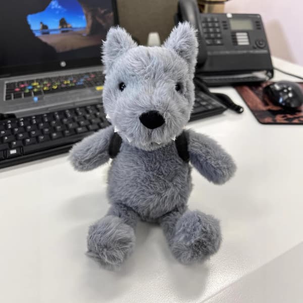 Jellycat Märkes Mjuka Leksaker Ryggsäck Varg BNWT Äkta Plyschväska
