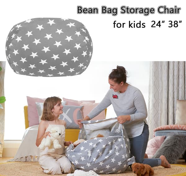 EXTRA STOR FÖRVARINGSSÄCK FÖR USTOPPADE DJUR, SÄCKSTOL FÖR BARN, MJUK SITS plysch F