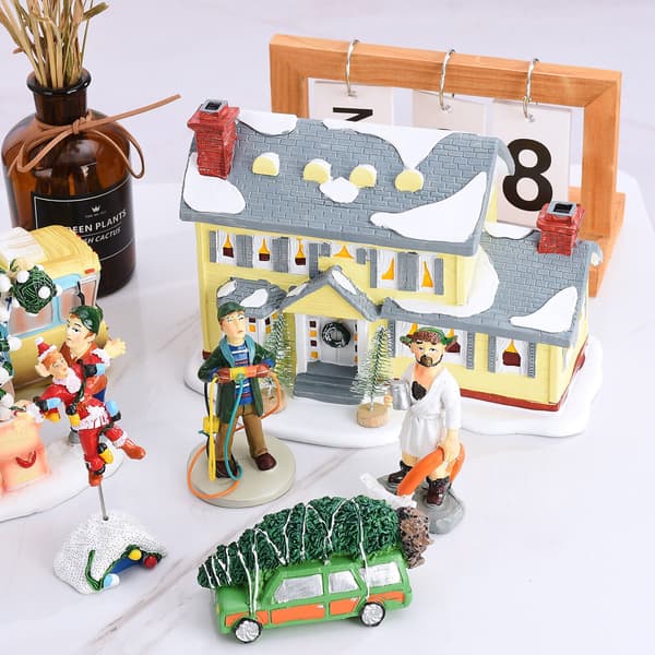 Jul National Lampoon Christmas Vacation Griswold Julhus Display Dekor+ Uncle