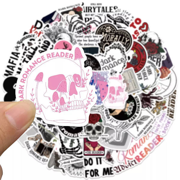 50X Populära Dark Romance Reader Death Rose Stickers Hydro Flask Guitar Graffiti