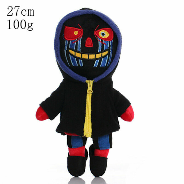 Deltarune Undertale Lancer Ralsei Asriel Plysch Figur Leksak Mjuk Fylld Docka Gåva Sweatshirt Black Skull 27cm